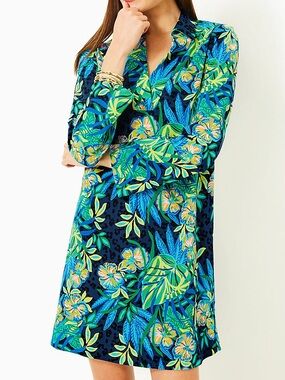 Lilly Pulitzer Women's UPF 50 Chessie Dress Multi The Hottest Spot Size Small
